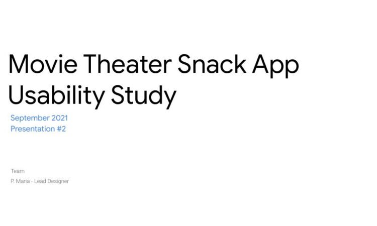 Movie Theater App Research Presentation - 2