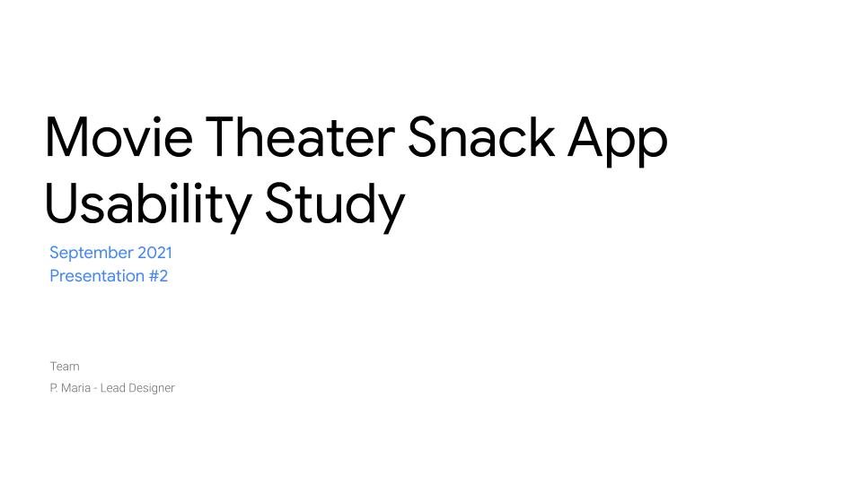 Movie Theater App Research Presentation - 2